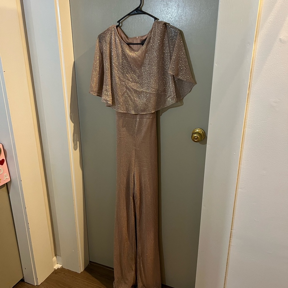 Gabby Skye Gold and Silver Dress
